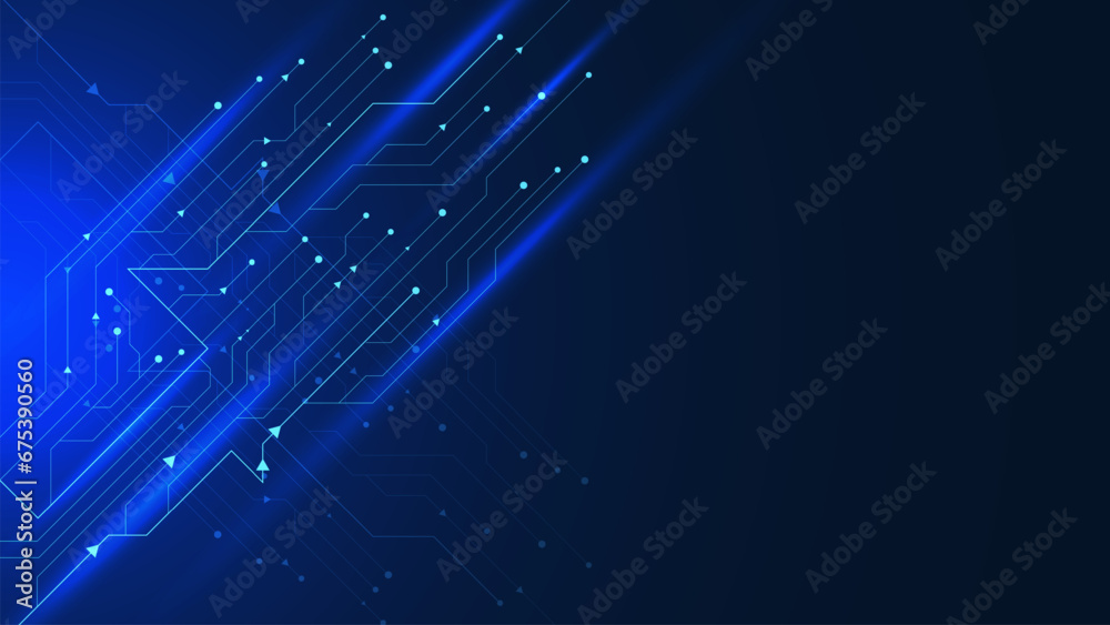 Poster abstract futuristic circuit board for high computer technology concept. digital network connection a