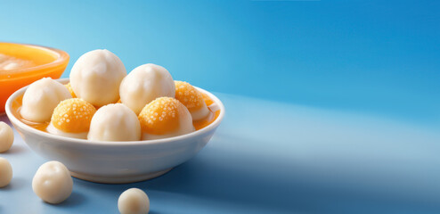 February 5, Yuan-Xiao Che, Chinese Lantern Festival, traditional Chinese dish yuanxiao, banner, place for text