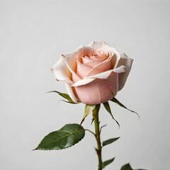 rose on white background