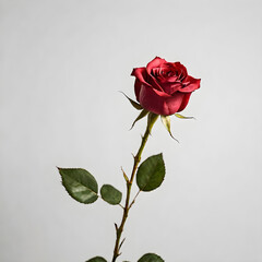 rose on white background
