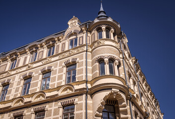 Fototapeta na wymiar Old building in Haga Nygata, Gothenburg, Sweden