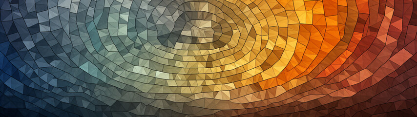 A captivating screenshot of abstract art, featuring a symmetrical spiral of illuminated triangles, evoking a sense of fluidity and wildness in its mesmerizing pattern, texture, banner, background