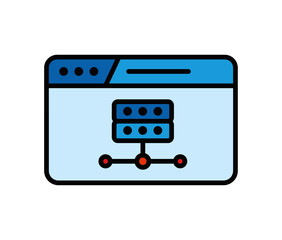 Icones pictogramme symbole Fenetre ordinateur interface dossier ranger organiser couleur epais