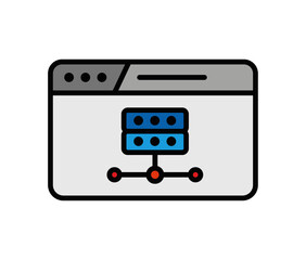 Icones pictogramme symbole Fenetre ordinateur interface dossier ranger organiser gris epais
