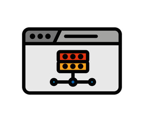 Icones pictogramme symbole Fenetre ordinateur interface dossier ranger organiser gris gras