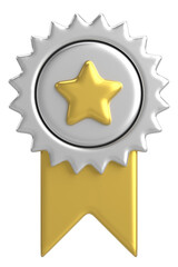 Bestseller badge. 3D badge. 3D illustration.