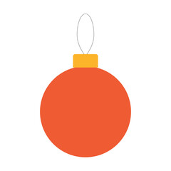 Christmas tree decorations isolated on white background vector illustration.