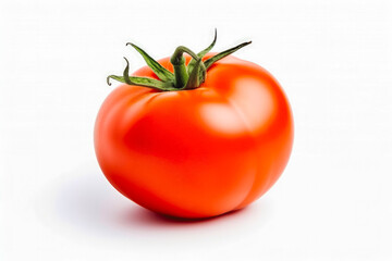 Tomato fresh healthy vegetable on white background. Fresh wholefoods farmer's market produce. Healthy lifestyle concept and healthy food.