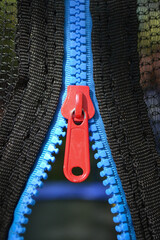 dark blue jeans design with zipper as background