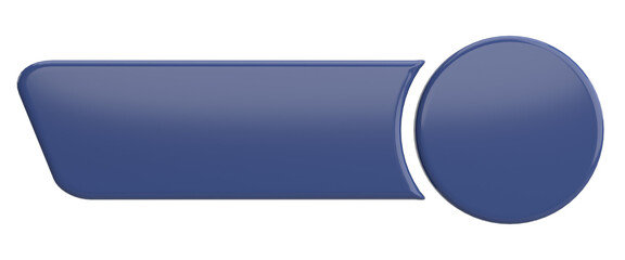 3D button. Empty button. 3D illustration.