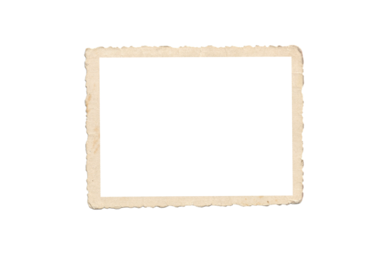 old photo frame texture png isolated picture postcard border