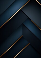 Abstract dark blue and gold triangle diagonal background - obrazy, fototapety, plakaty