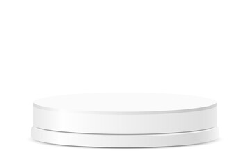3d white podium, pedestal for displaying product presentations, awards