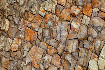 colorful brown and gray  abstract texture of natural stone in nature