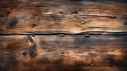 Fotobehang Rustic wood grain texture, Natural timber lines, Aged patina with knots, © MDRAKIBUL