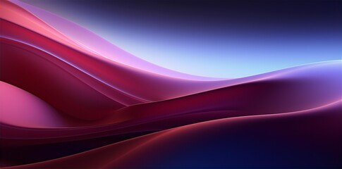 3d render, abstract background with colorful neon wavy lines
