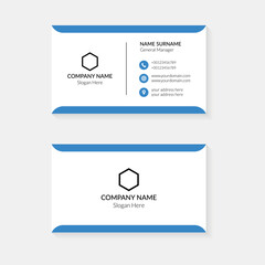 Business card design template. Cyan color creative and clean business card concept design