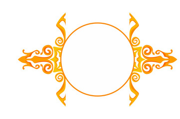 Naklejka premium Swirl Ornament Border With Transparent Background