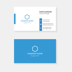 Business card design template. Cyan color creative and clean business card concept design