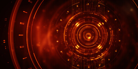Obraz premium 2d illustration Abstract futuristic electronic circuit technology background