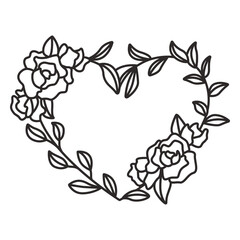 Herz Blüten Ornament - Vektor