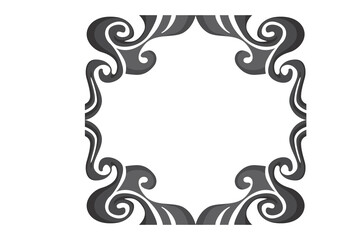 Swirl Ornament Border With Transparent Background