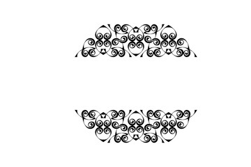 Swirl Ornament Border With Transparent Background