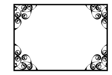 Swirl Ornament Border With Transparent Background