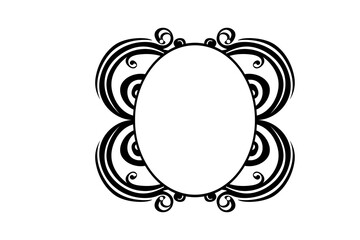 Swirl Ornament Border With Transparent Background