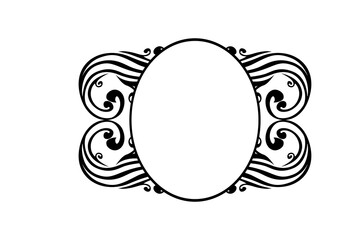 Swirl Ornament Border With Transparent Background