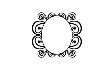Swirl Ornament Border With Transparent Background