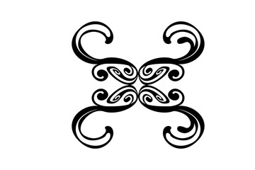 Swirl Ornament Border With Transparent Background