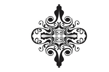 Swirl Ornament Border With Transparent Background