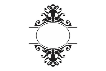 Swirl Ornament Border With Transparent Background