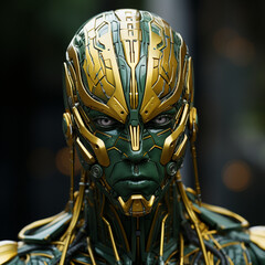 Futuristic Cyborg, Abstract Modern Art - Generative AI