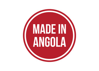 Made in Angola red banner design vector illustration