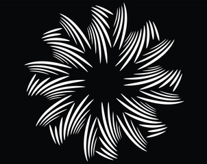 Radial speed Lines in Circle Form for comic books . fireworks Explosion background . Vector Illustration . Starburst round Logo . Circular Design element . Abstract Geometric