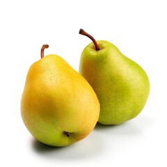 Pears on a white background.
