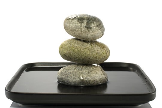 water flow over stones in balance