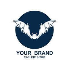 bat vector icon logo template