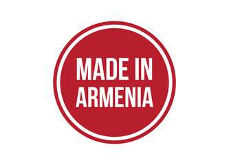 Made in Armenia red banner design vector illustration