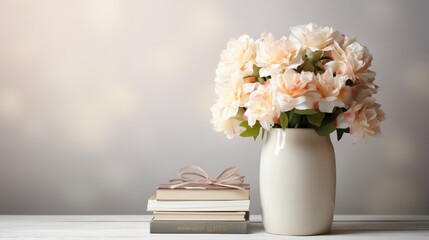 Fresh White Daisy Bloom in Indoor Flower Arrangement on Table generated by AI tool 