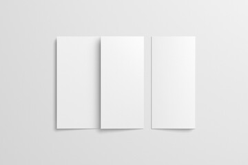 Theree Fold Brochure Mockup 3D Rendering