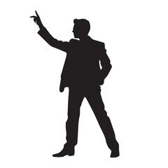 black silhouette of an Actor in a dramatic pose
