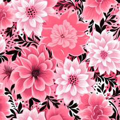 seamless pattern with flowers