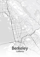 Berkeley California minimalist map