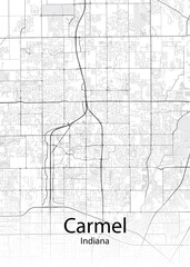 Carmel Indiana minimalist map