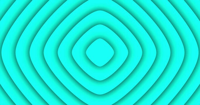 Sky Blue color rounded square slowly growing from center. Seamless loop symmetrical animation. Abstract curved square shape polygon shape motion graphics background.