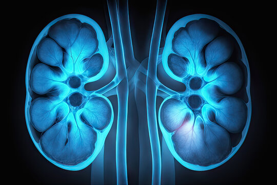 3D x-ray image of human kidneys
