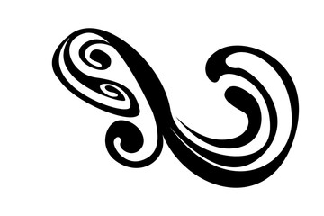 Obraz premium Wave Ornament Border With Transparent Background